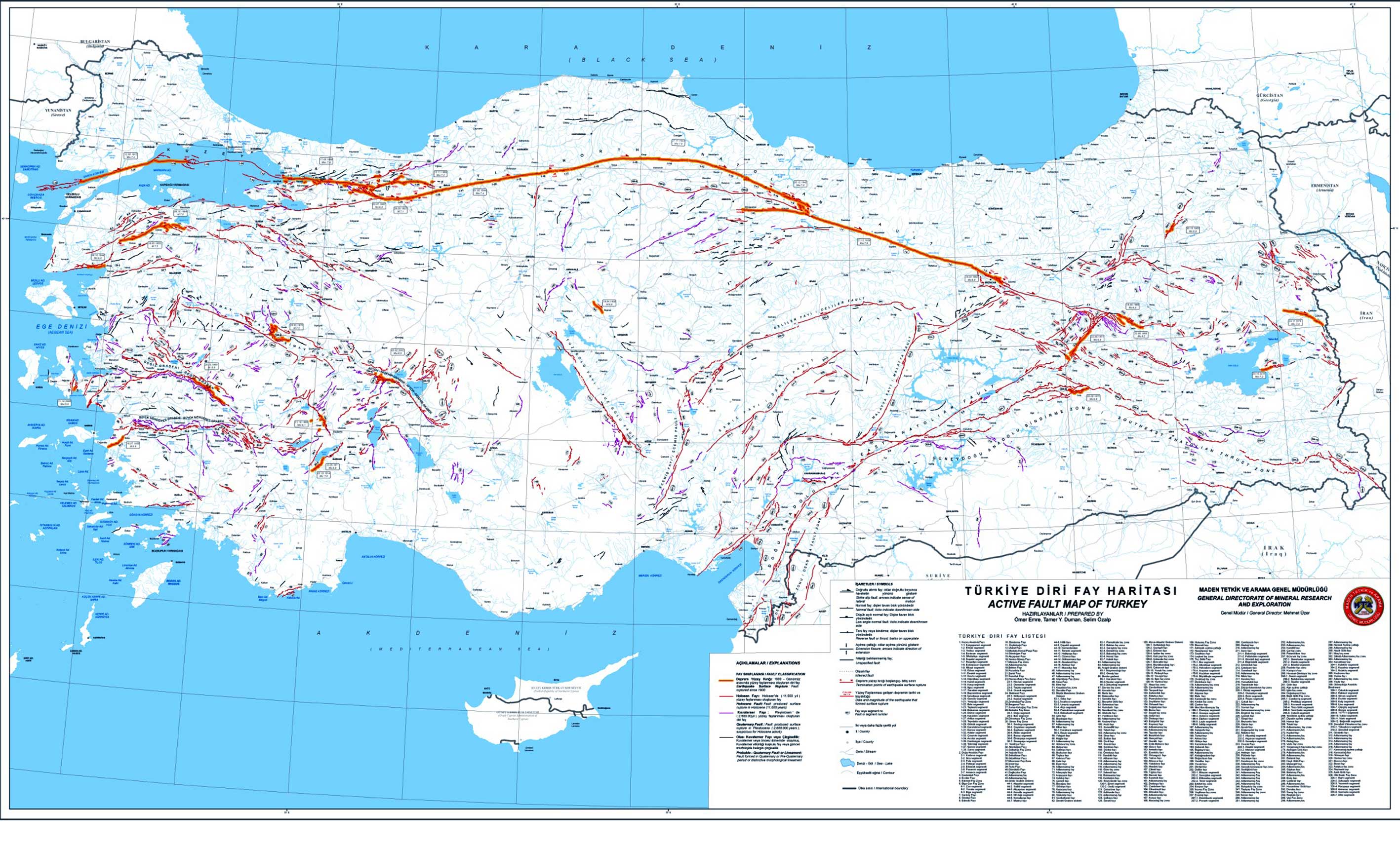 Yeni Trkiye Diri Fay Hatt Deprem Haritas