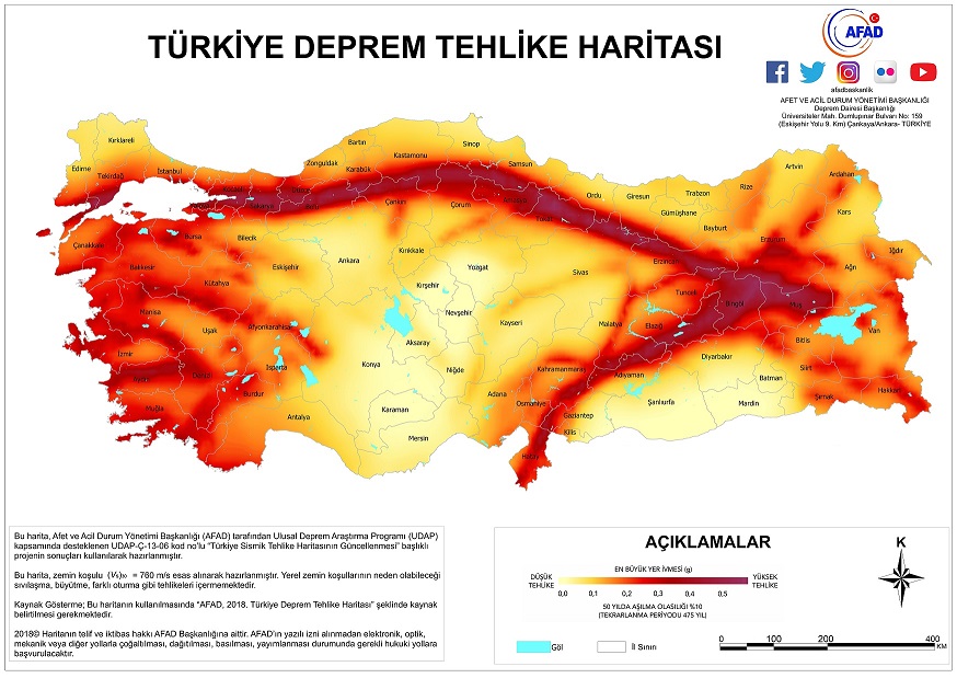 Trkiye Deprem Tehlike Haritas